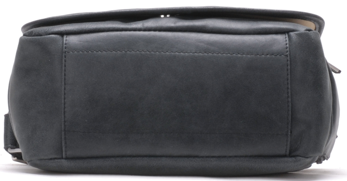 Cristiano destroyed leather crossbody bag