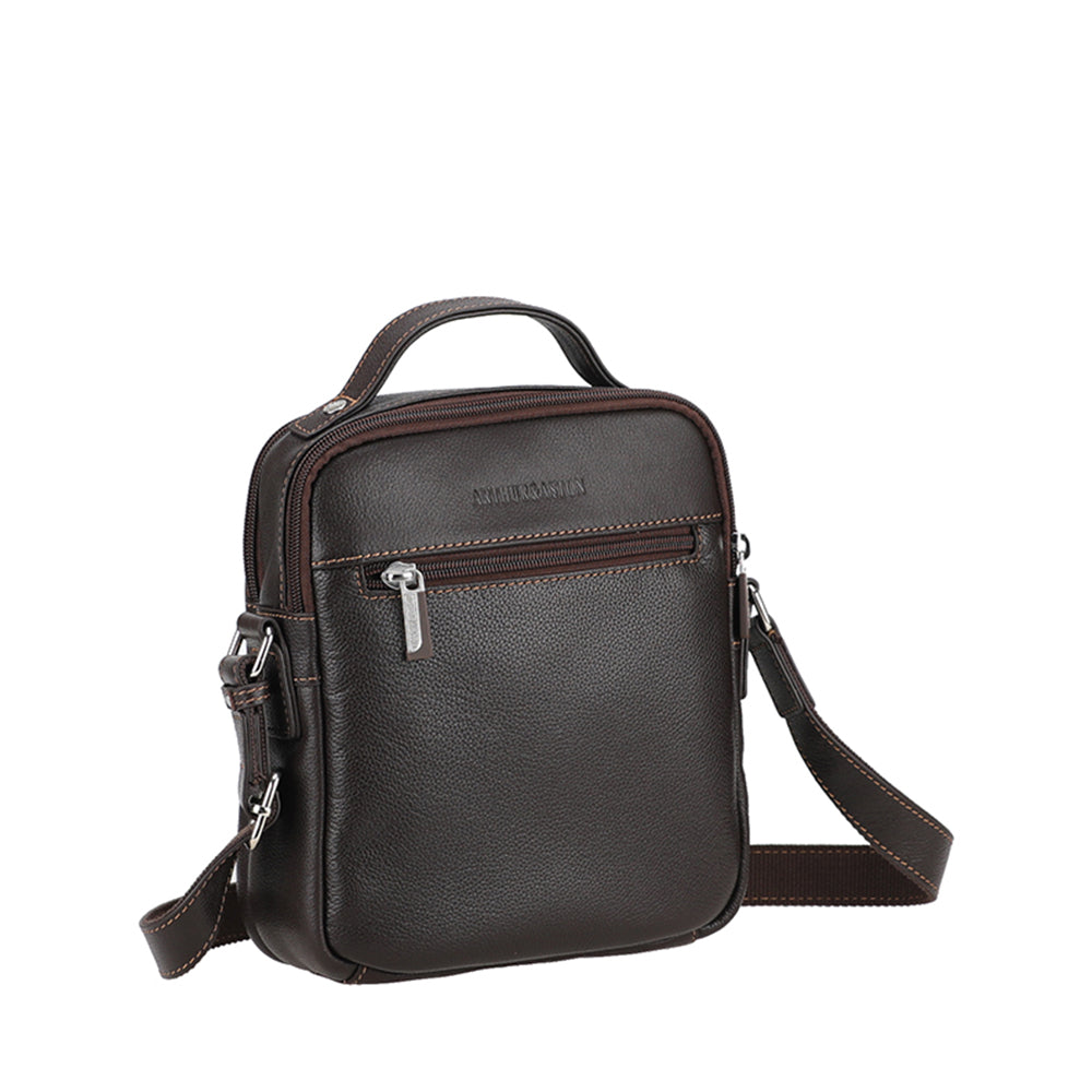 Dorian medium leather satchel