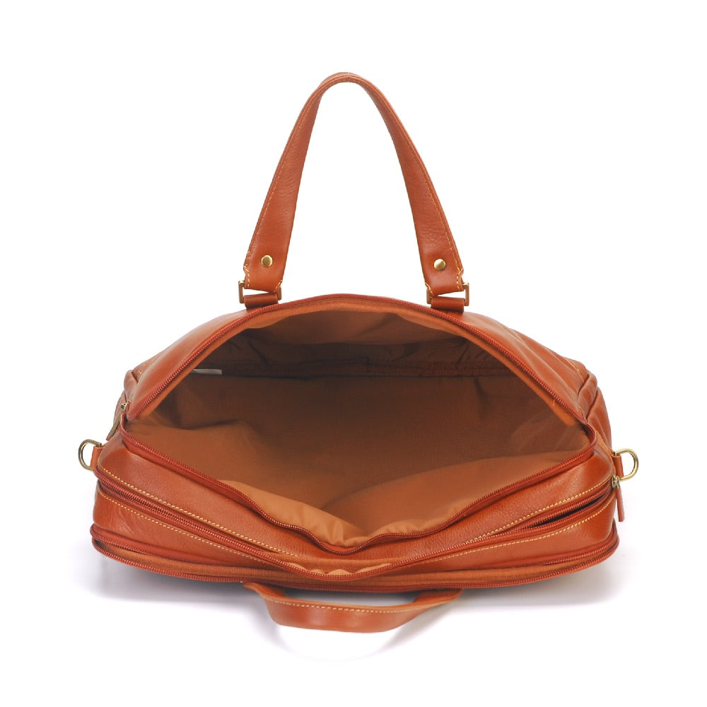Paul leather 3-gusset document holder