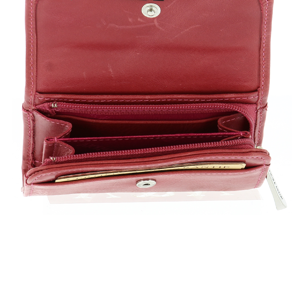 Porte-monnaie et cartes cuir vachette huilé