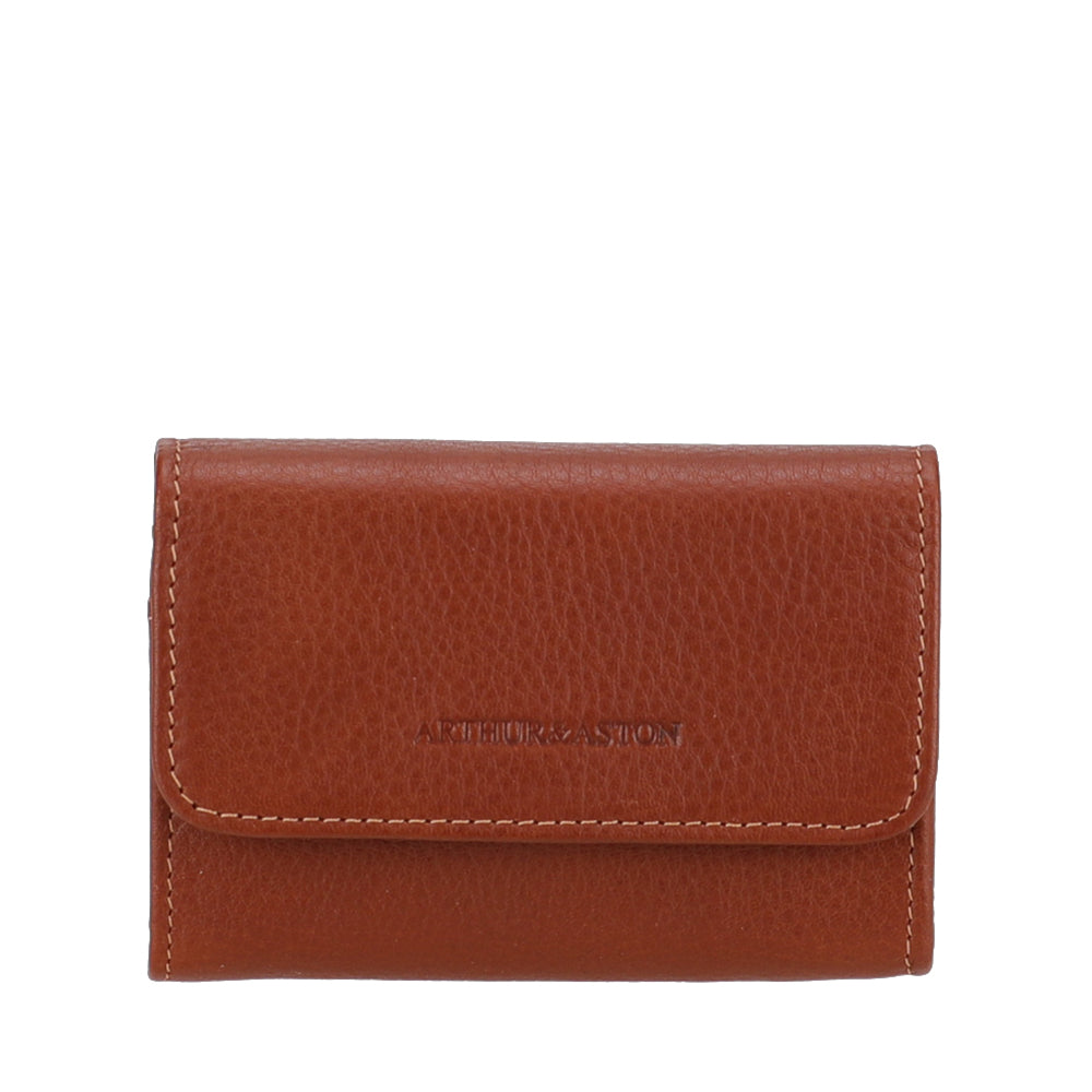 Small leather angel snap-lock coin purse