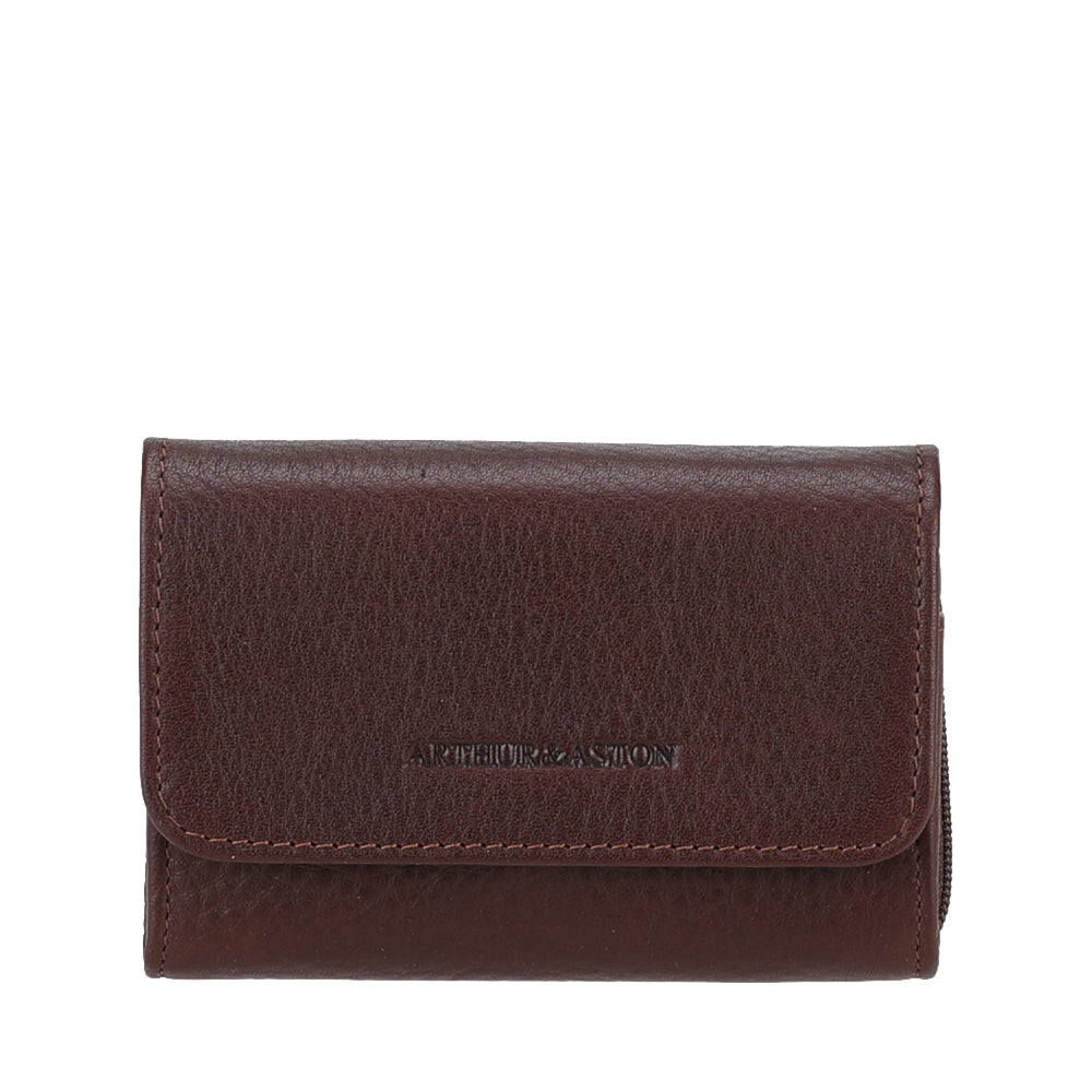 Small leather angel snap-lock coin purse