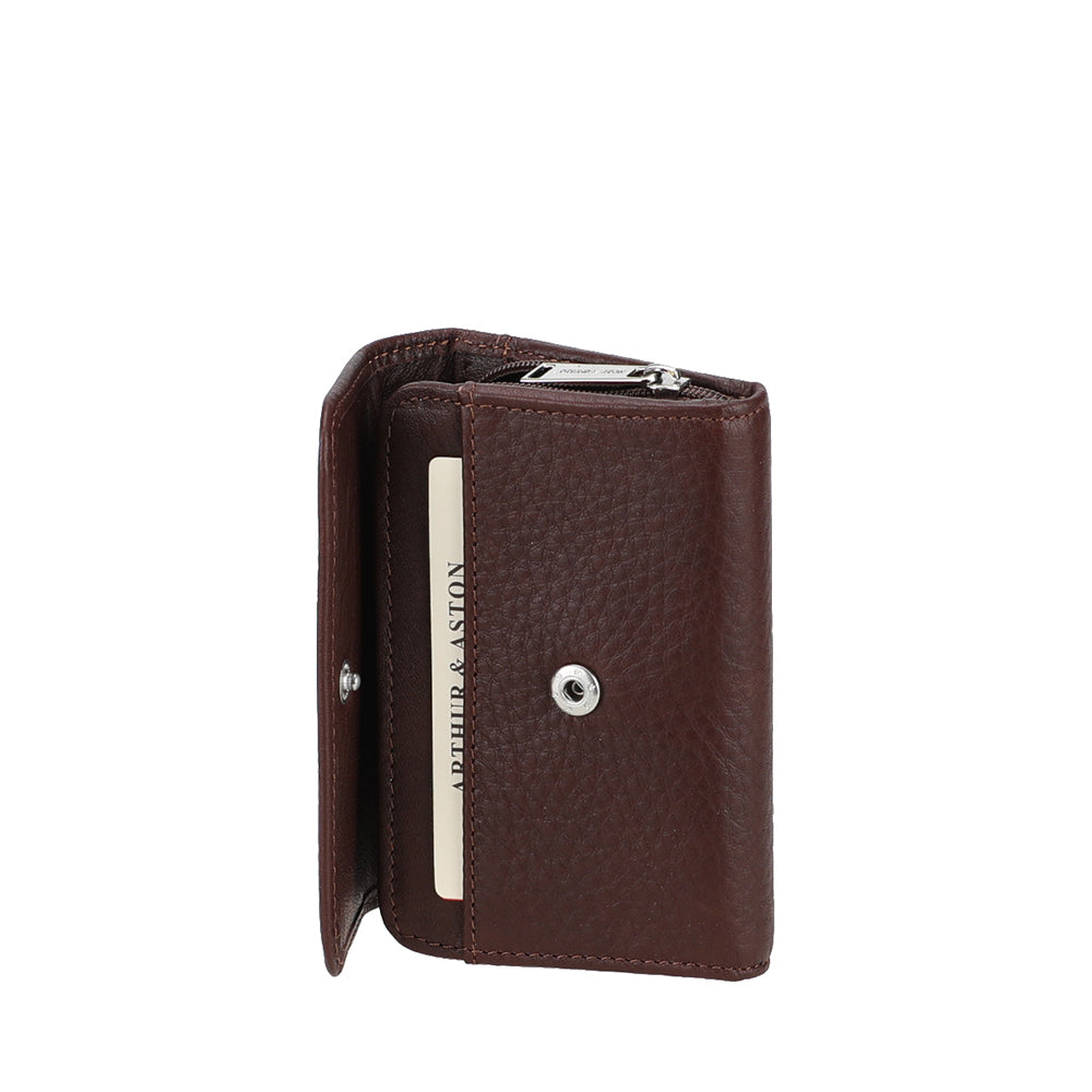 Small leather angel snap-lock coin purse