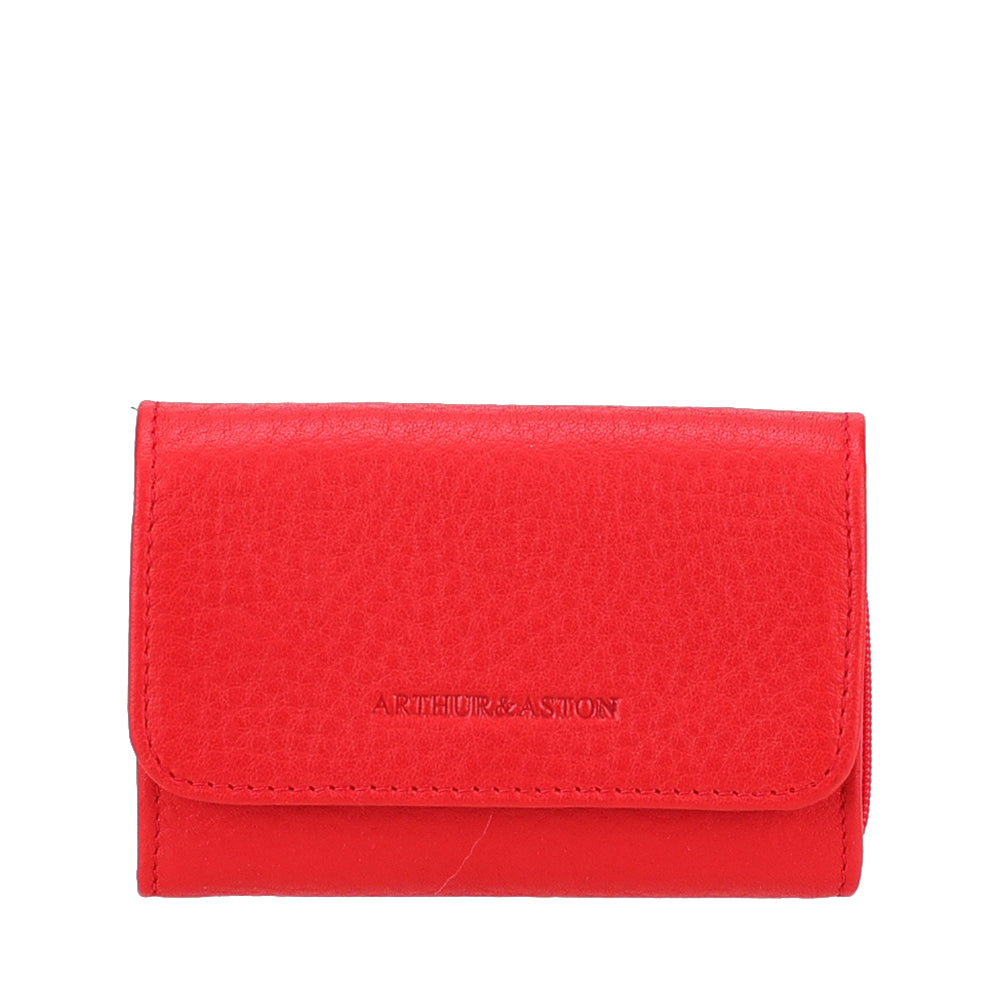Small leather angel snap-lock coin purse