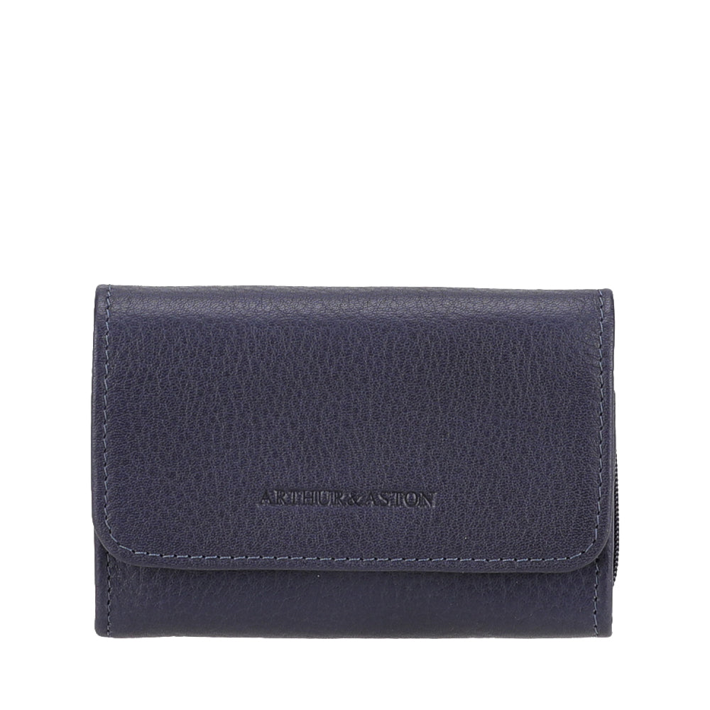 Small leather angel snap-lock coin purse