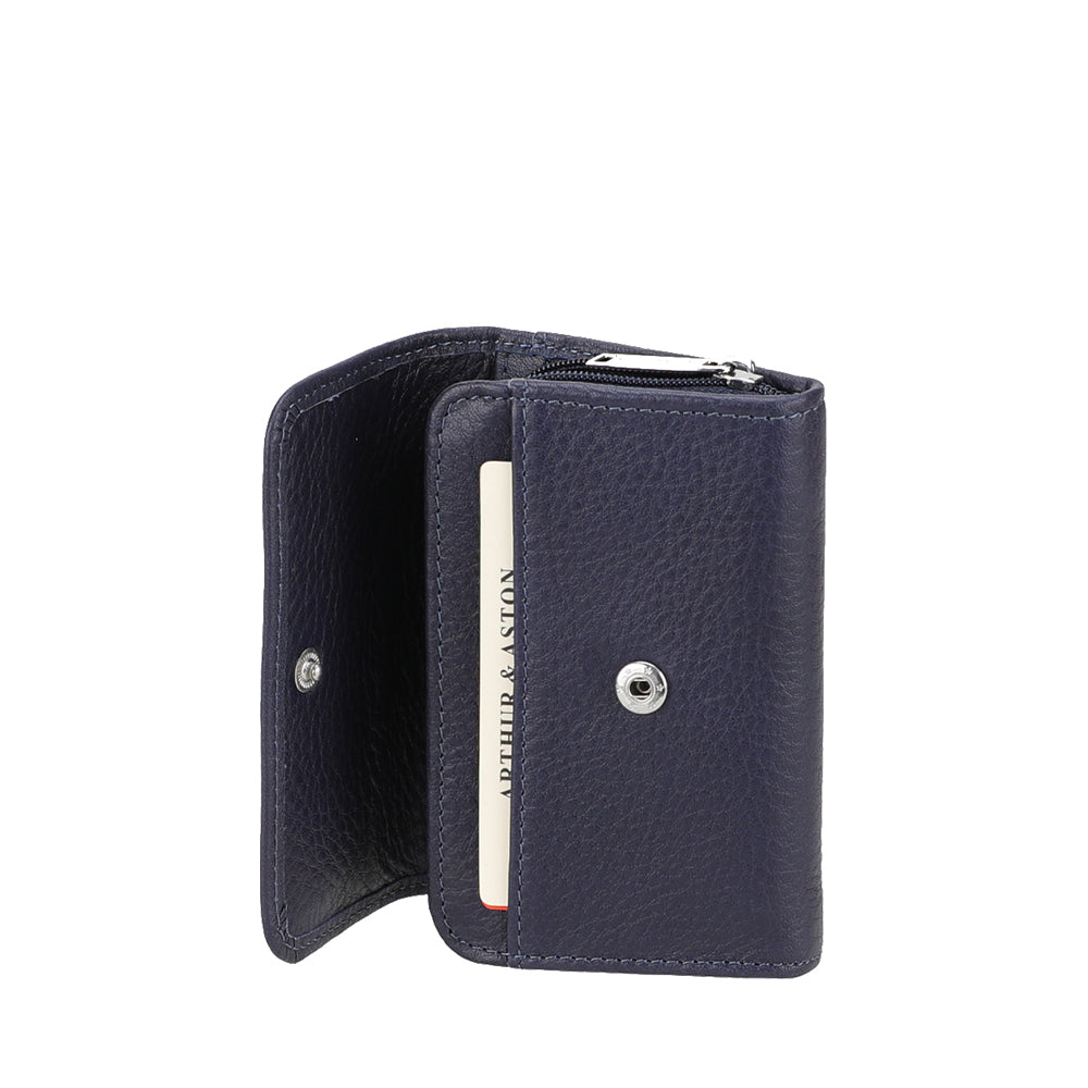 Small leather angel snap-lock coin purse