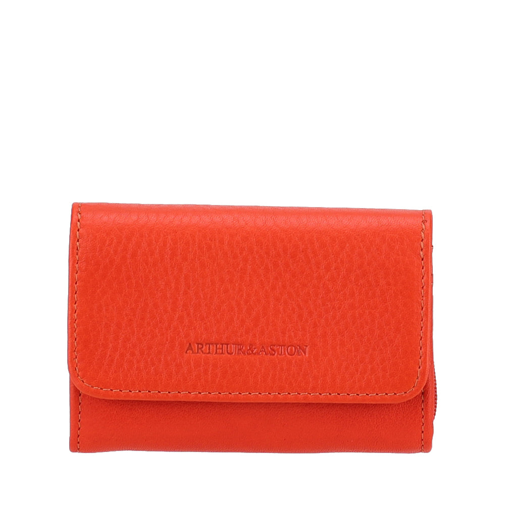 Small leather angel snap-lock coin purse