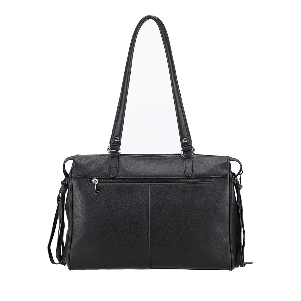 Business Angel Leather Shoulder Bag
