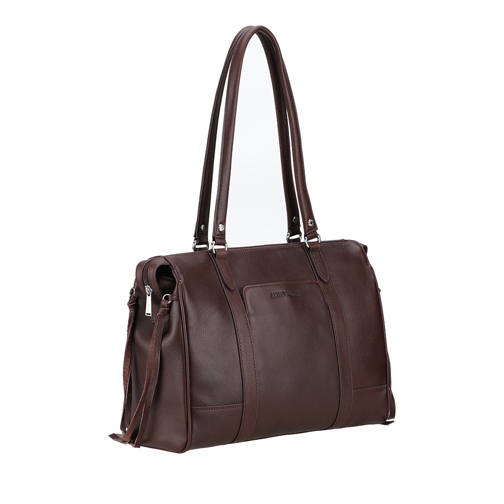 Business Angel Leather Shoulder Bag
