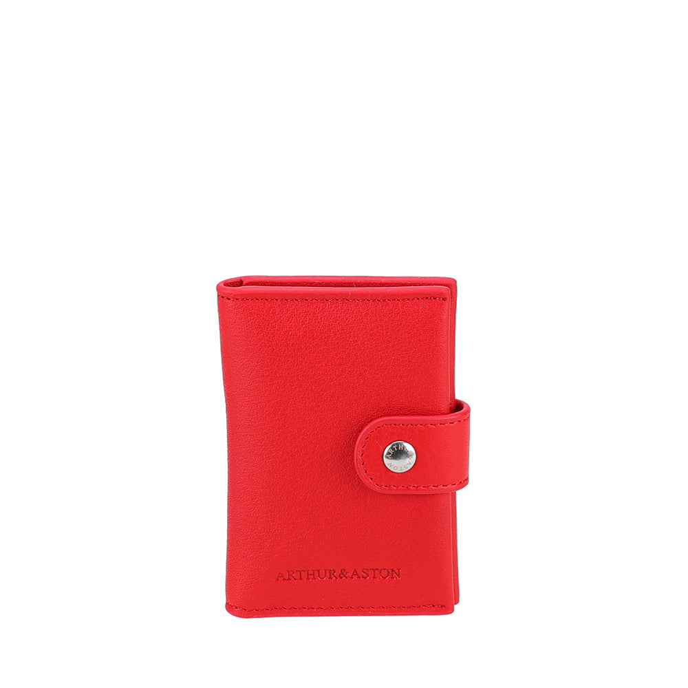Small Angel Leather Snap-Close Card Holder