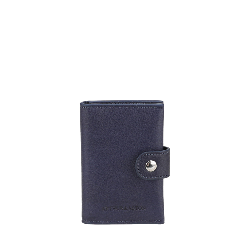 Small Angel Leather Snap-Close Card Holder
