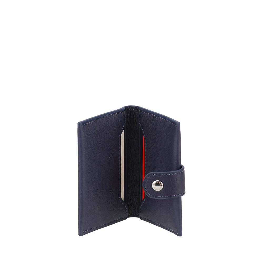 Small Angel Leather Snap-Close Card Holder