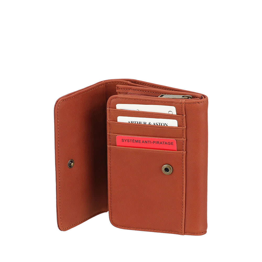 Porte-monnaie et cartes en cuir Maé