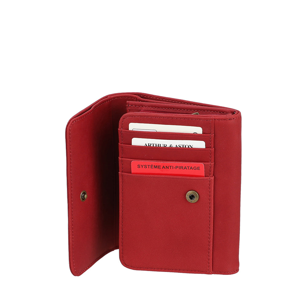 Porte-monnaie et cartes en cuir Maé