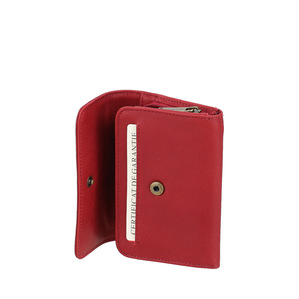 Petit Porte-monnaie pression Maé en cuir
