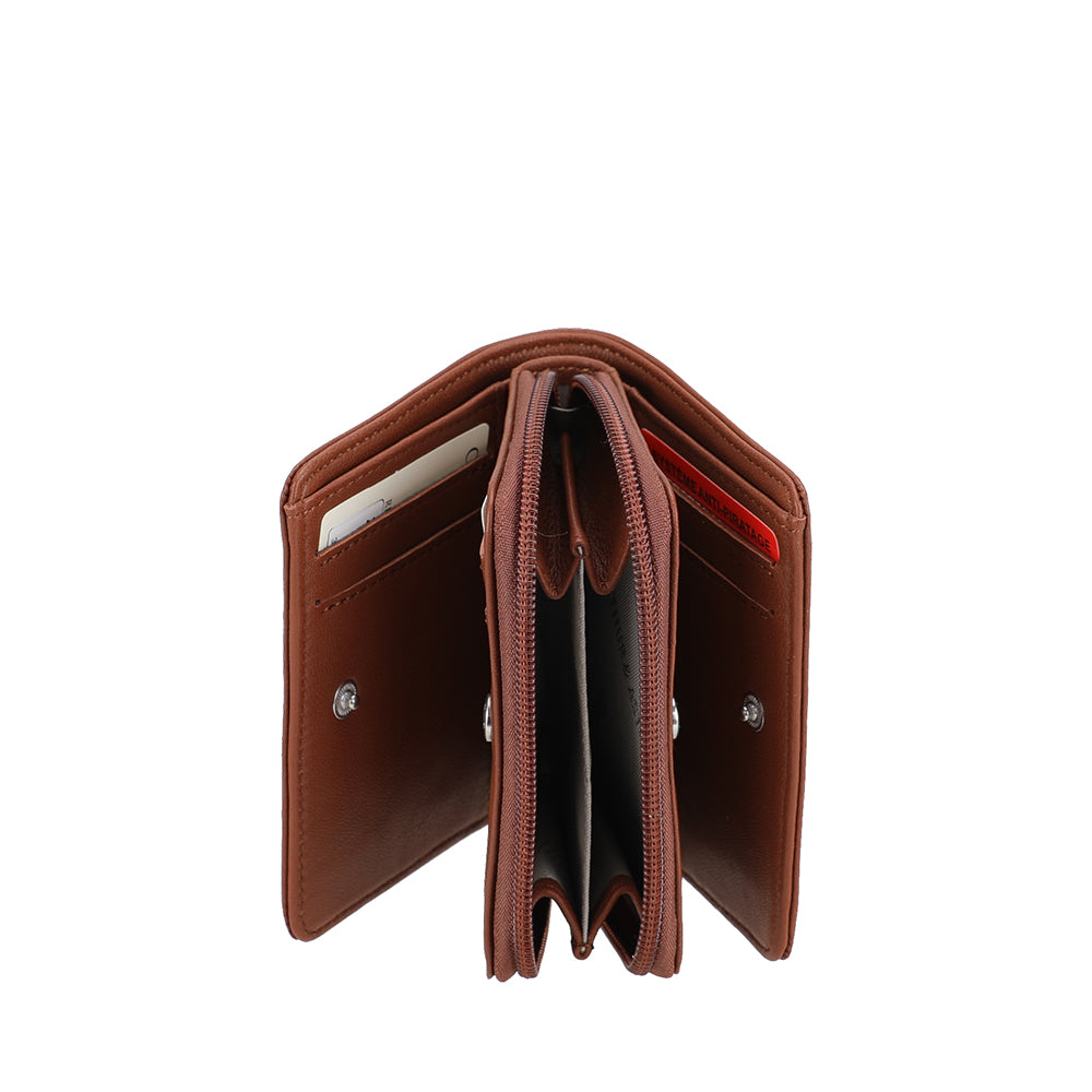 Porte-monnaie et cartes cuir d'agneau Riley