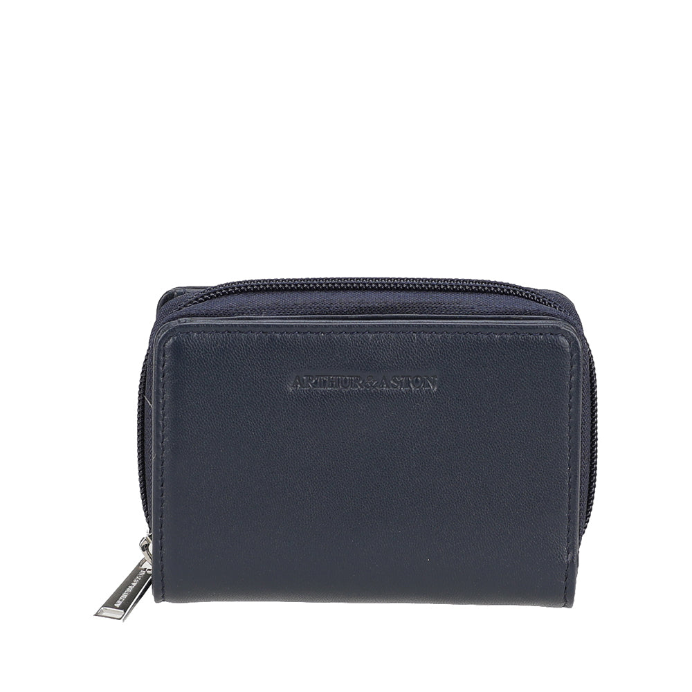 Porte-monnaie et cartes cuir d'agneau Riley