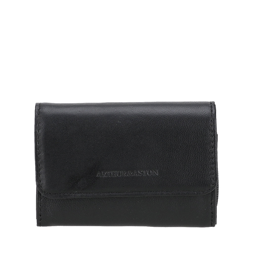 Petit Porte-monnaie à pression Riley cuir d'agneau