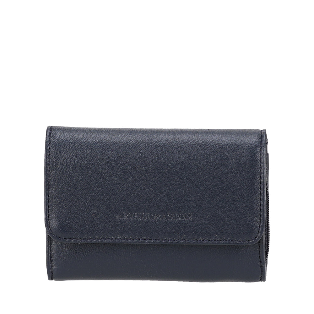 Petit Porte-monnaie à pression Riley cuir d'agneau