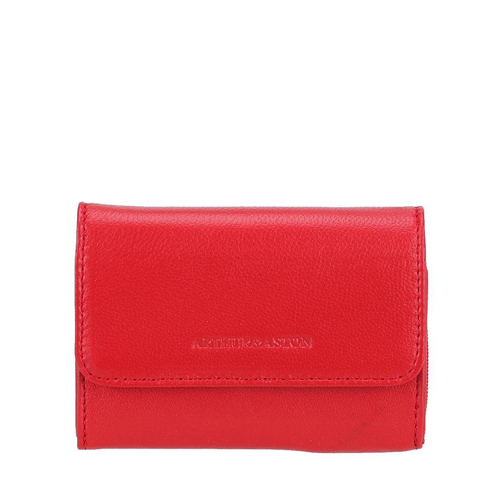Petit Porte-monnaie à pression Riley cuir d'agneau
