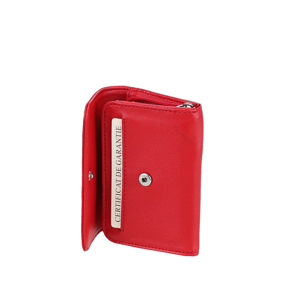 Petit Porte-monnaie à pression Riley cuir d'agneau