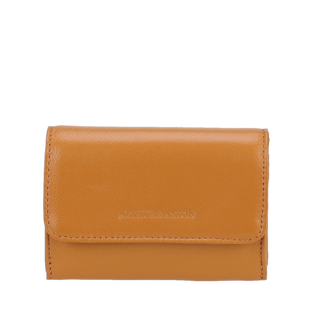 Petit Porte-monnaie à pression Riley cuir d'agneau