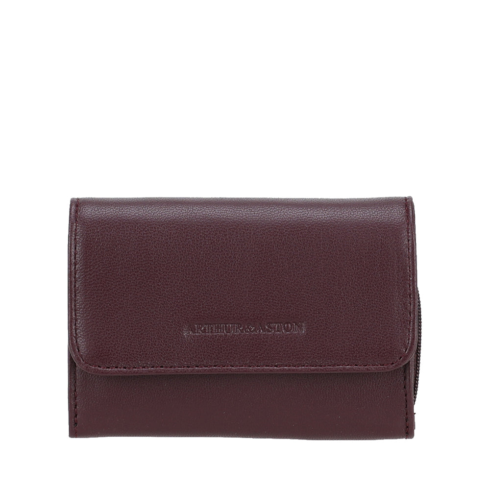 Petit Porte-monnaie à pression Riley cuir d'agneau