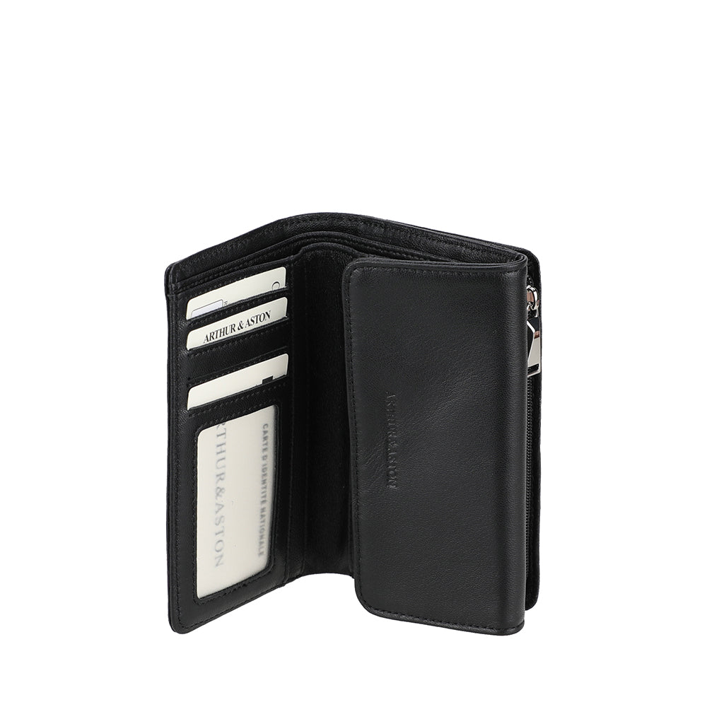 Portefeuille compact cuir agneau Riley