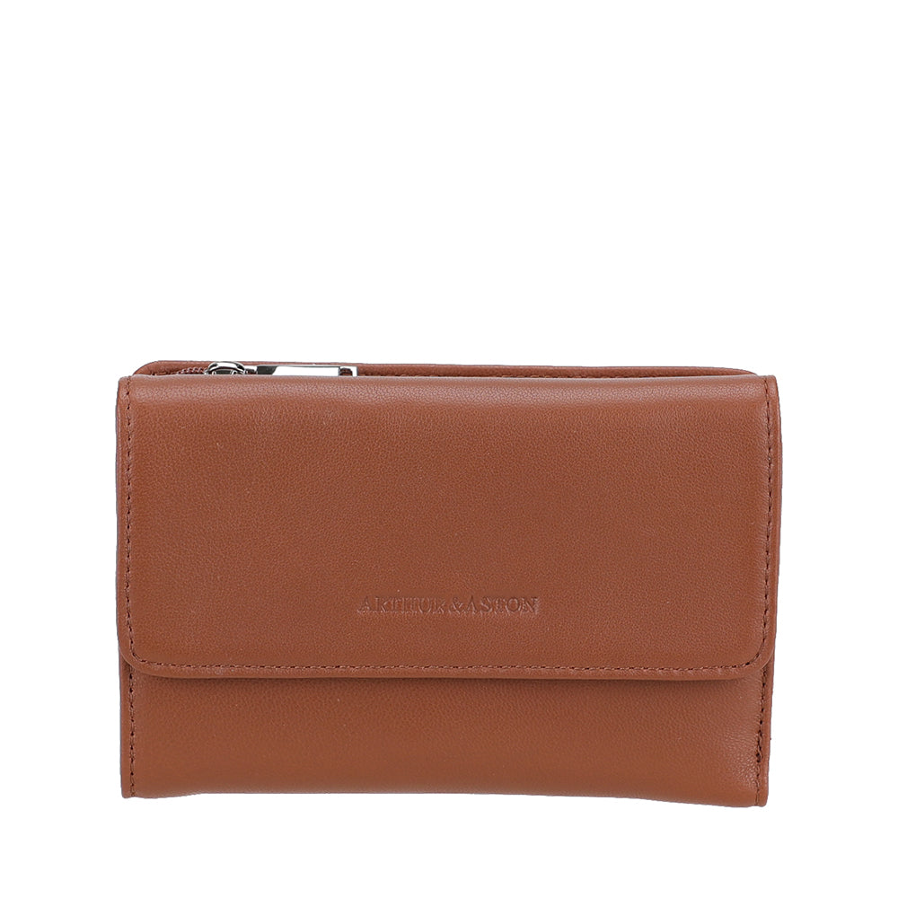 Portefeuille compact cuir agneau Riley