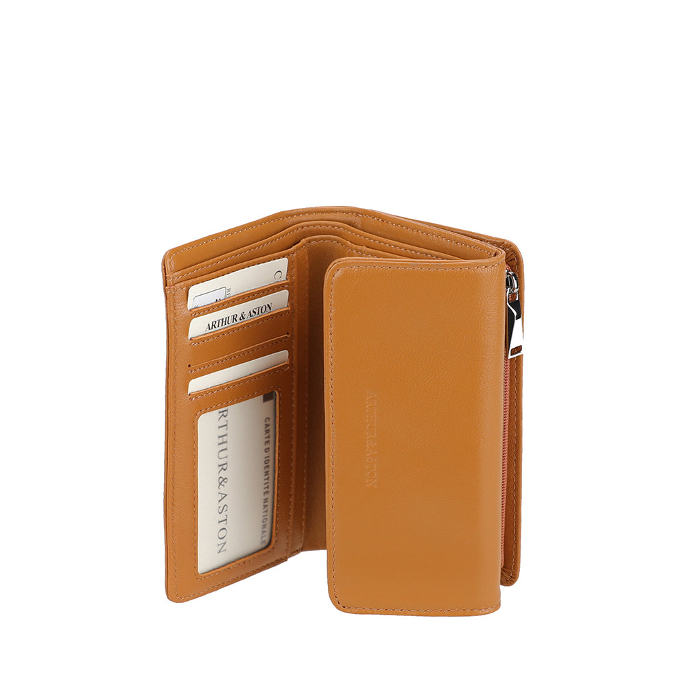 Portefeuille compact cuir agneau Riley