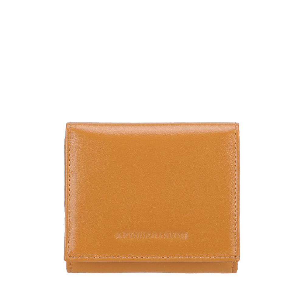 Porte-monnaie pression en cuir agneau Riley
