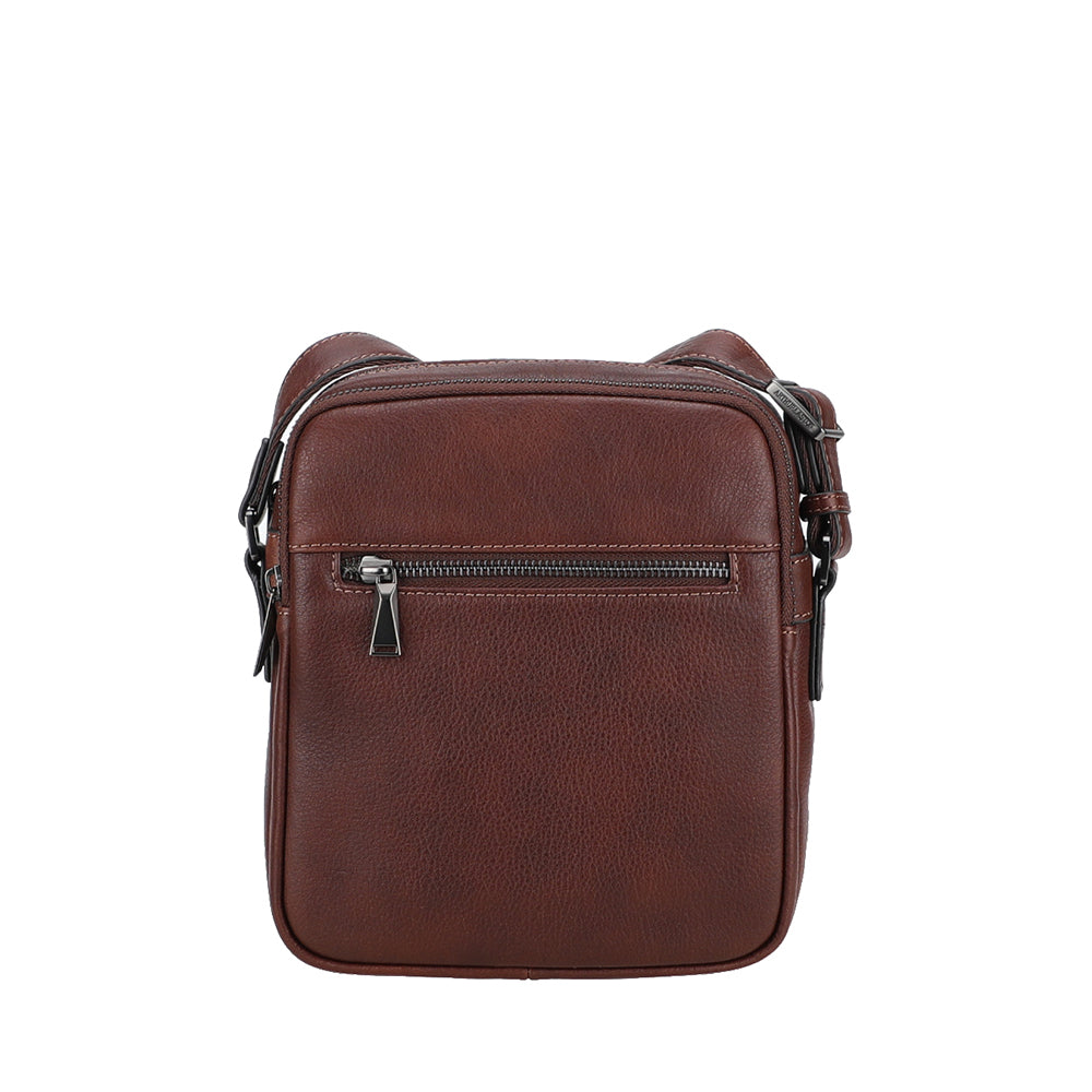 Grand sac travers 2 compartiments cuir Nairo