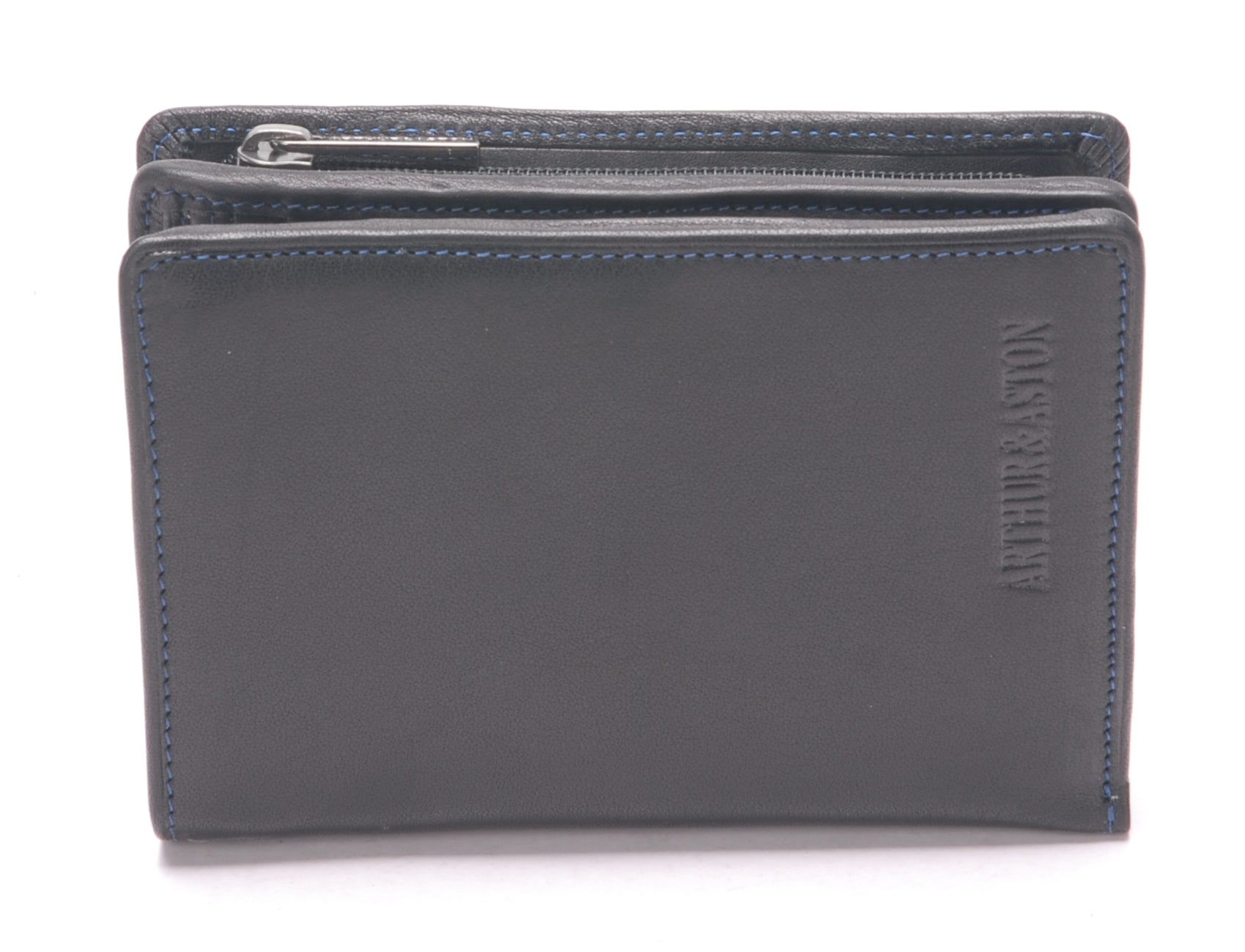 Portefeuille cuir vachette plongé et doublure polyester