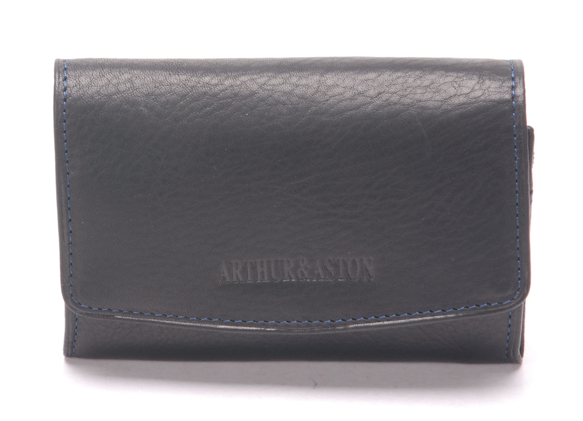 Porte monnaie et cartes cuir vachette plongé et doublure polyester