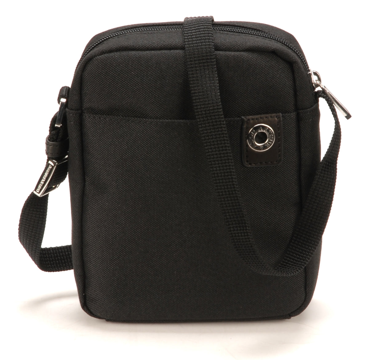 Sac porte-travers petit modèle en toile polyester garniture cuir