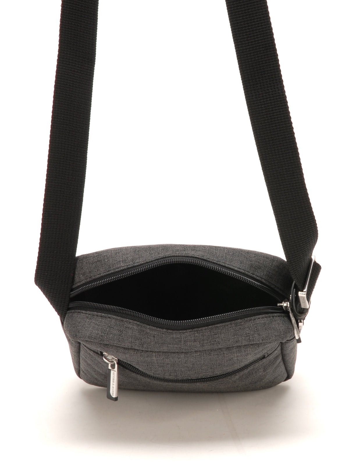 Sac porte-travers moyenmodèle en toile polyester garniture cuir