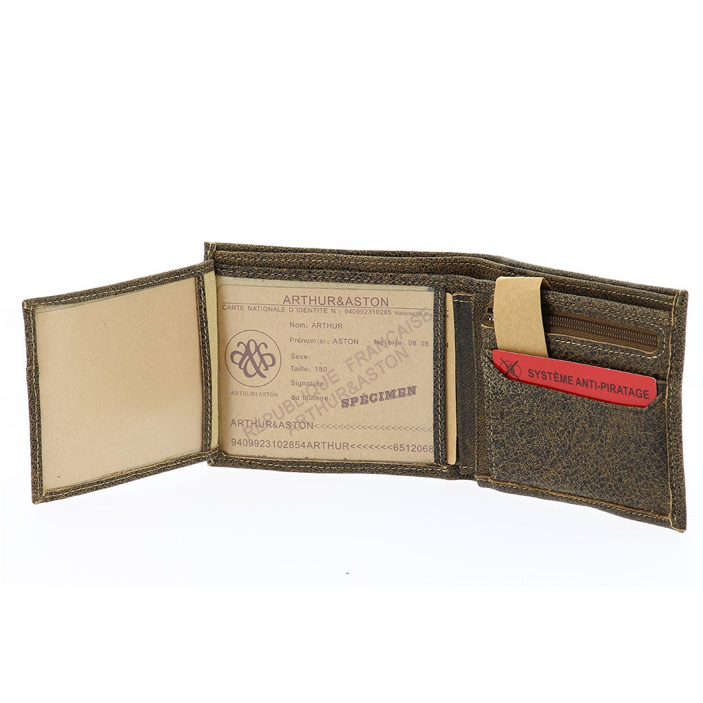 Cristiano Italian wallet destroyed leather