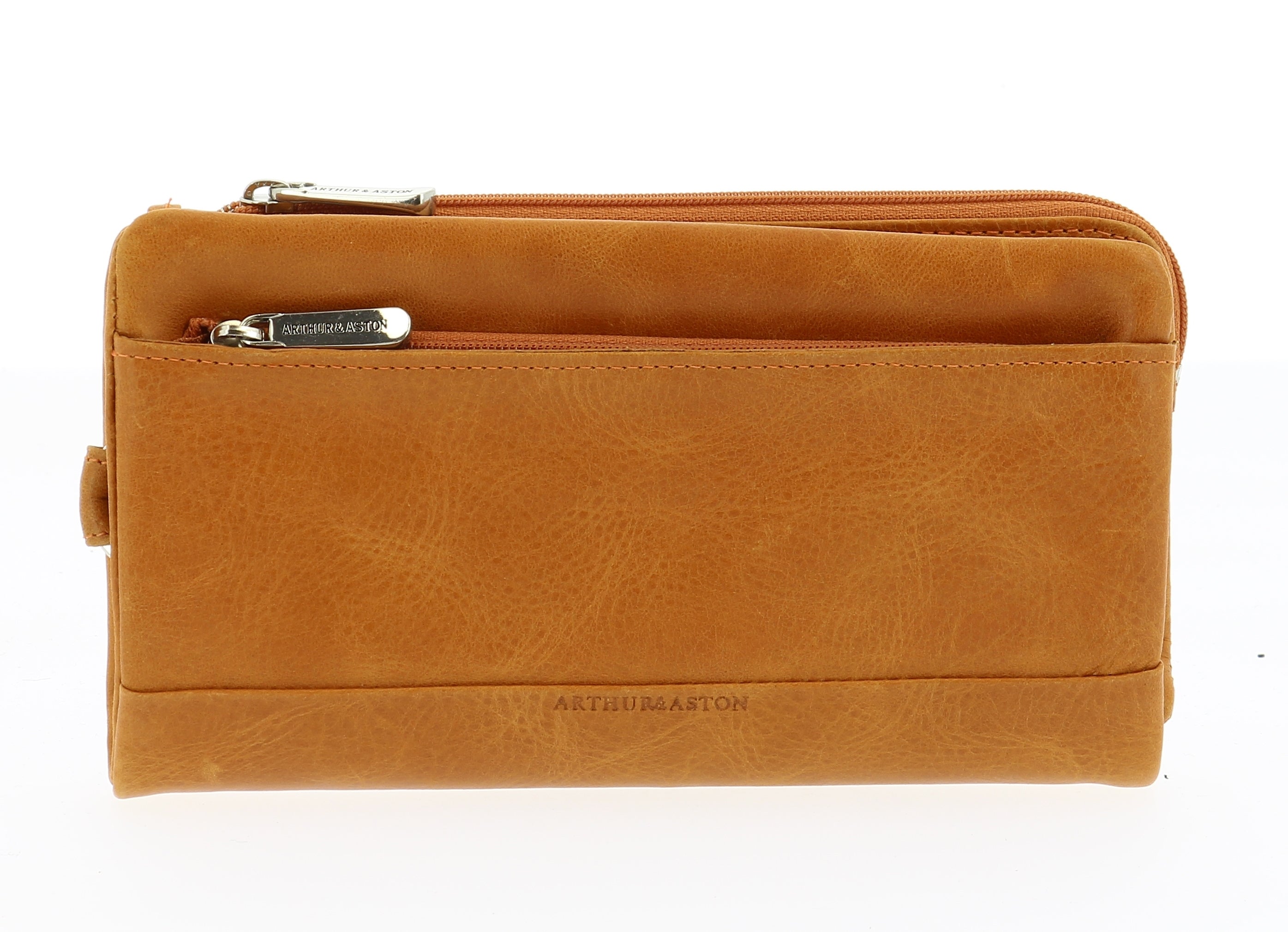Large oiled leather wallet, Pink