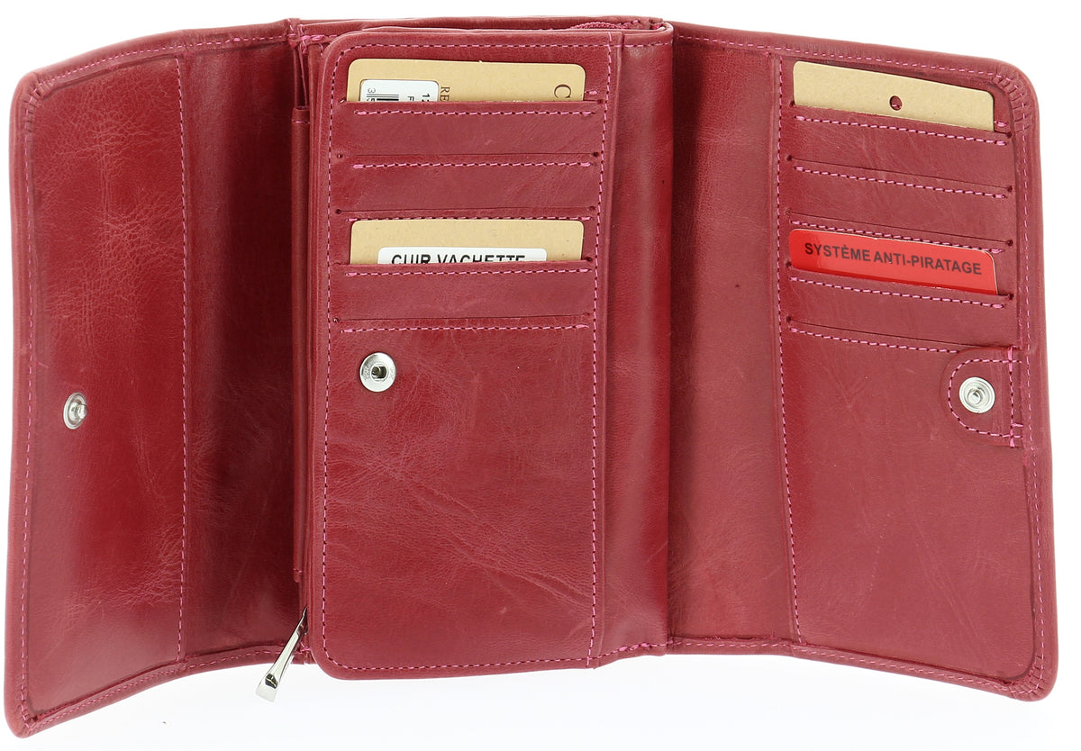 Portefeuille en cuir huilé