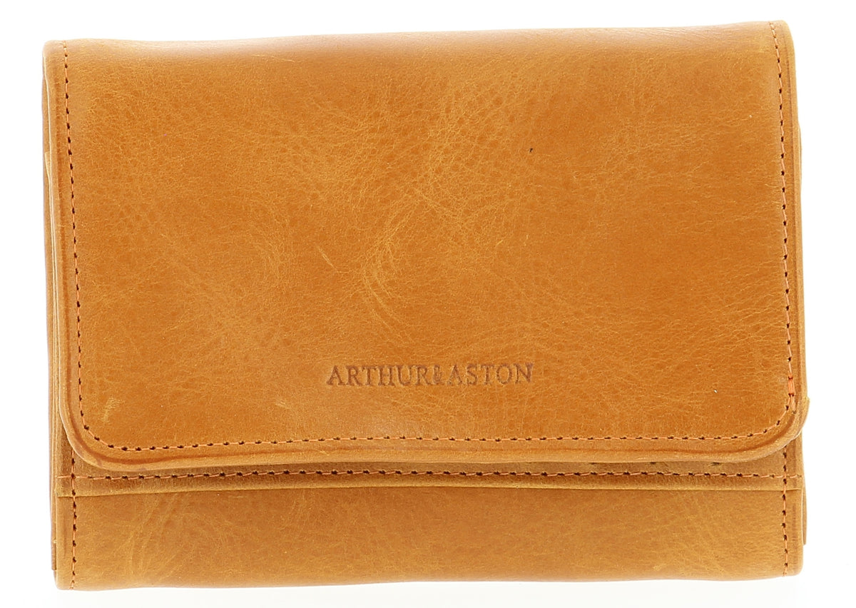 Oiled cowhide leather wallet Pink