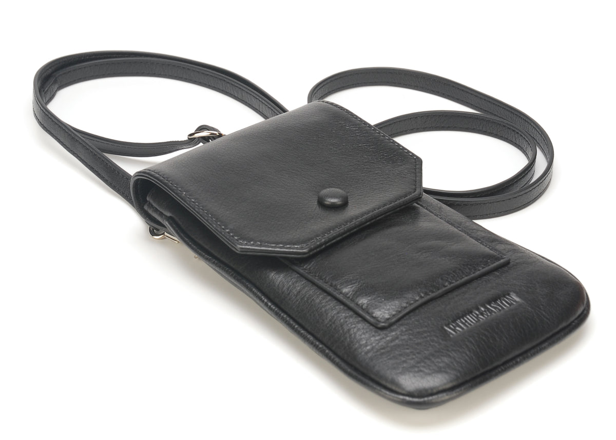 Pochette téléphone en cuir de buffle