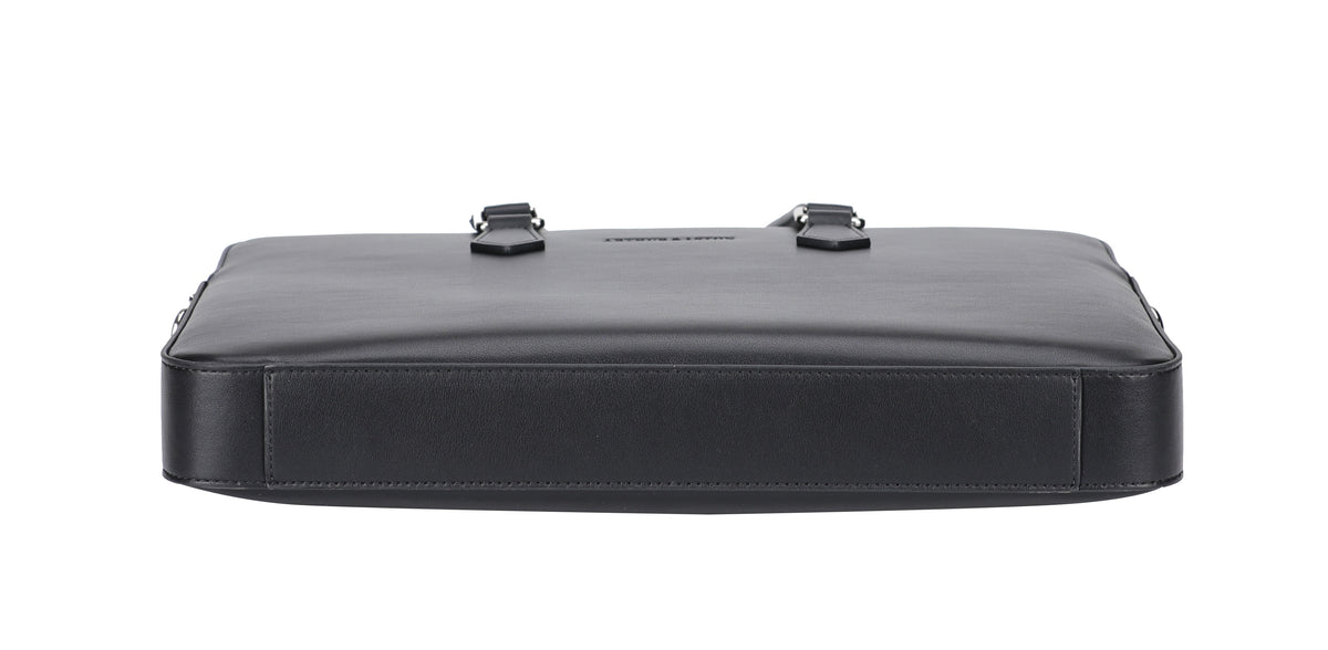 Walter extra flat briefcase in split leather