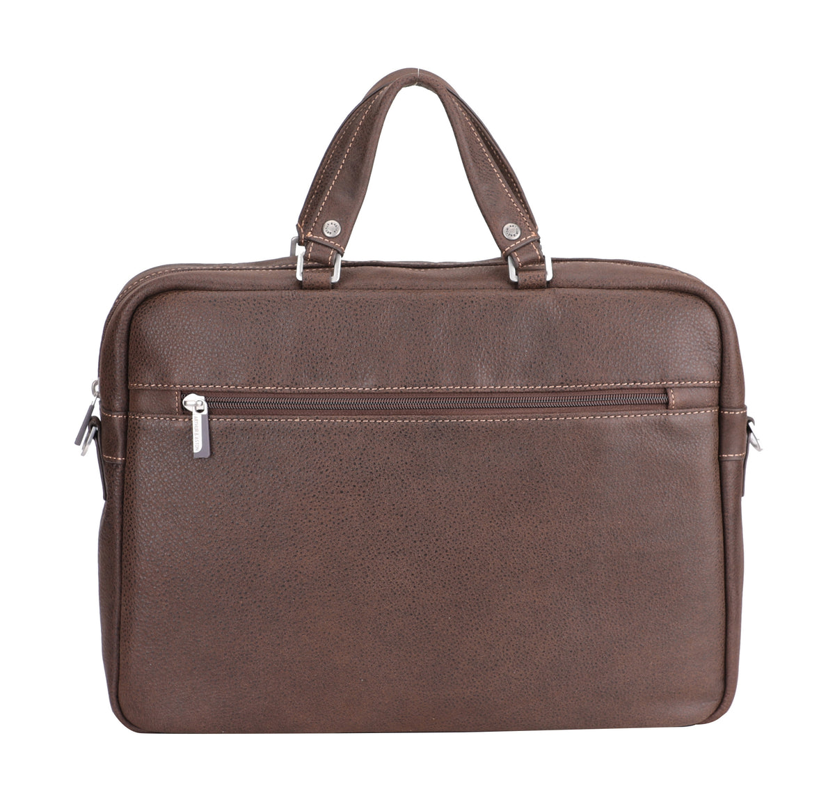 Cristiano leather destroyed briefcase