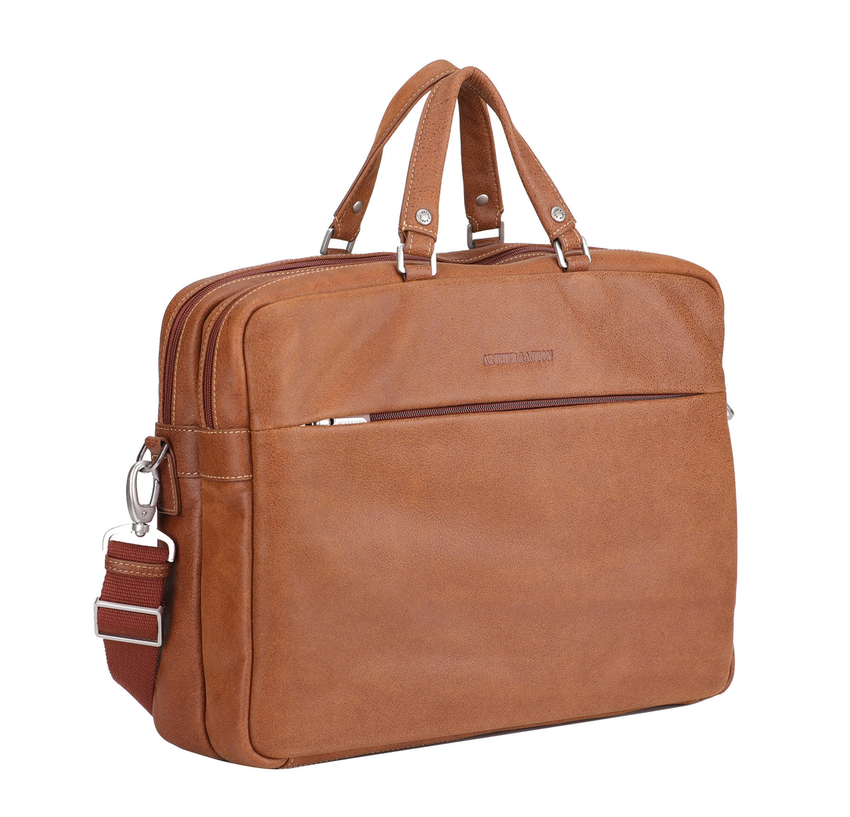 Cristiano 2-gusset document holder in destroyed leather