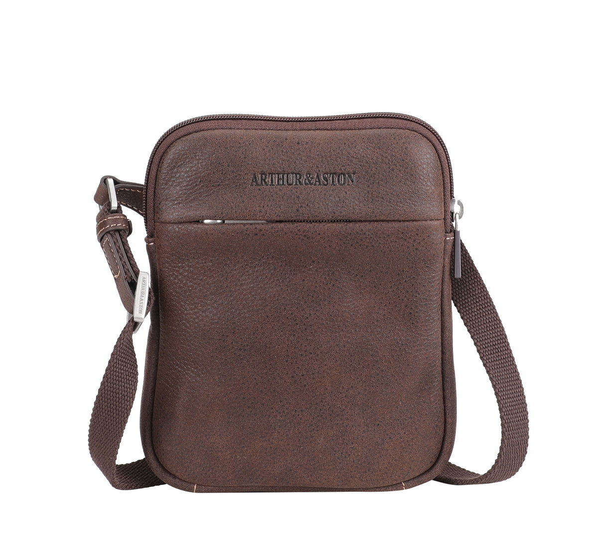 Cristiano destroyed leather crossbody bag