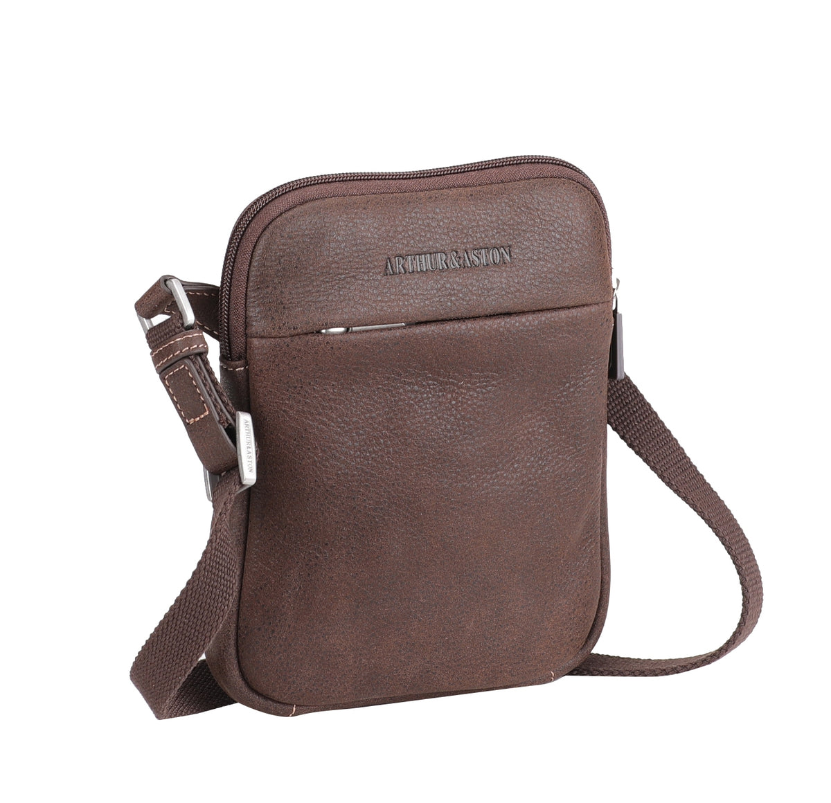 Cristiano destroyed leather crossbody bag
