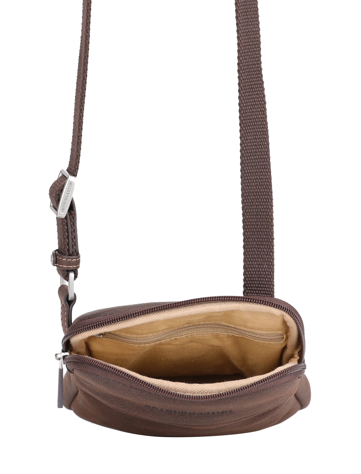 Cristiano destroyed leather crossbody bag