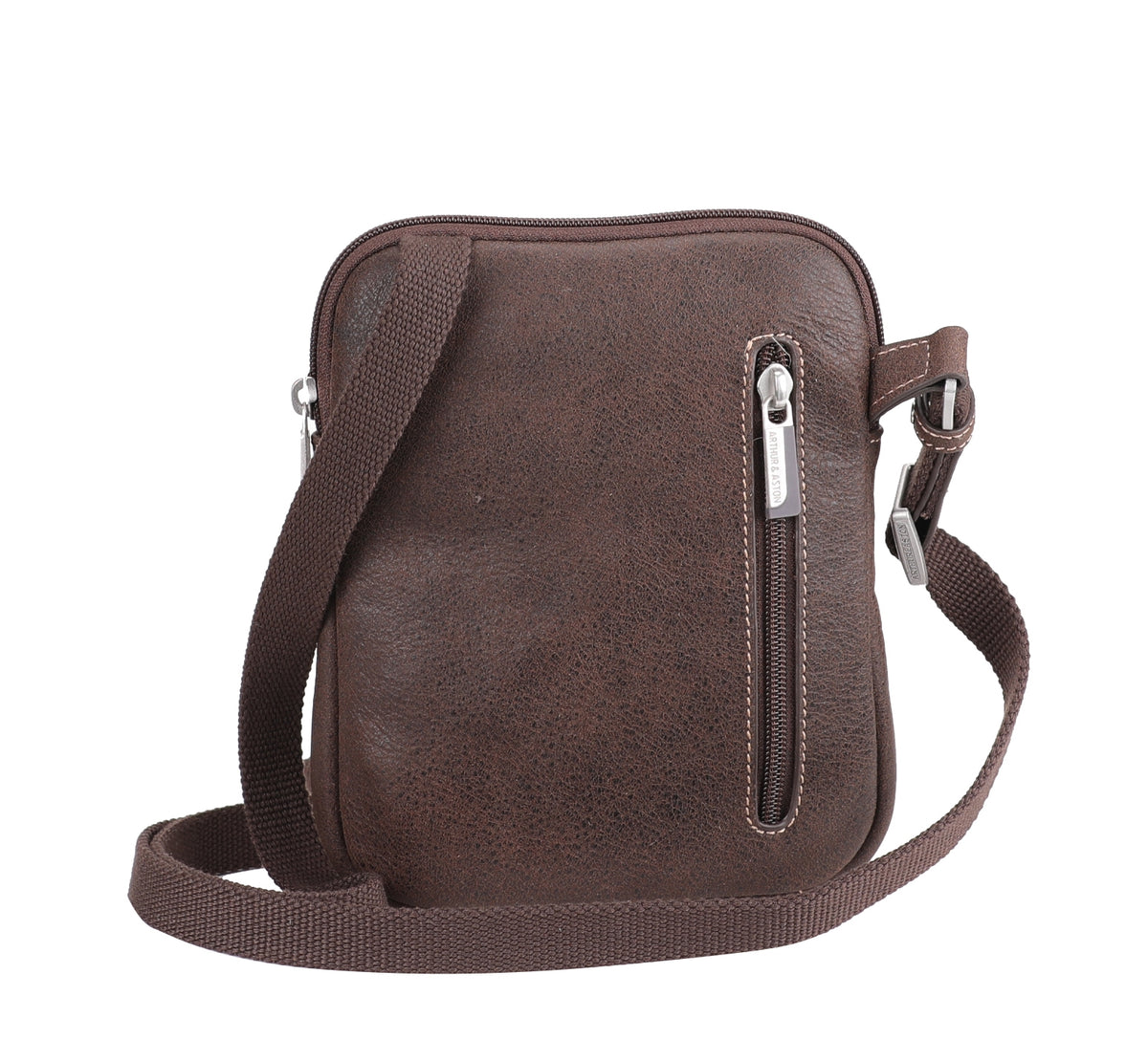 Cristiano destroyed leather crossbody bag
