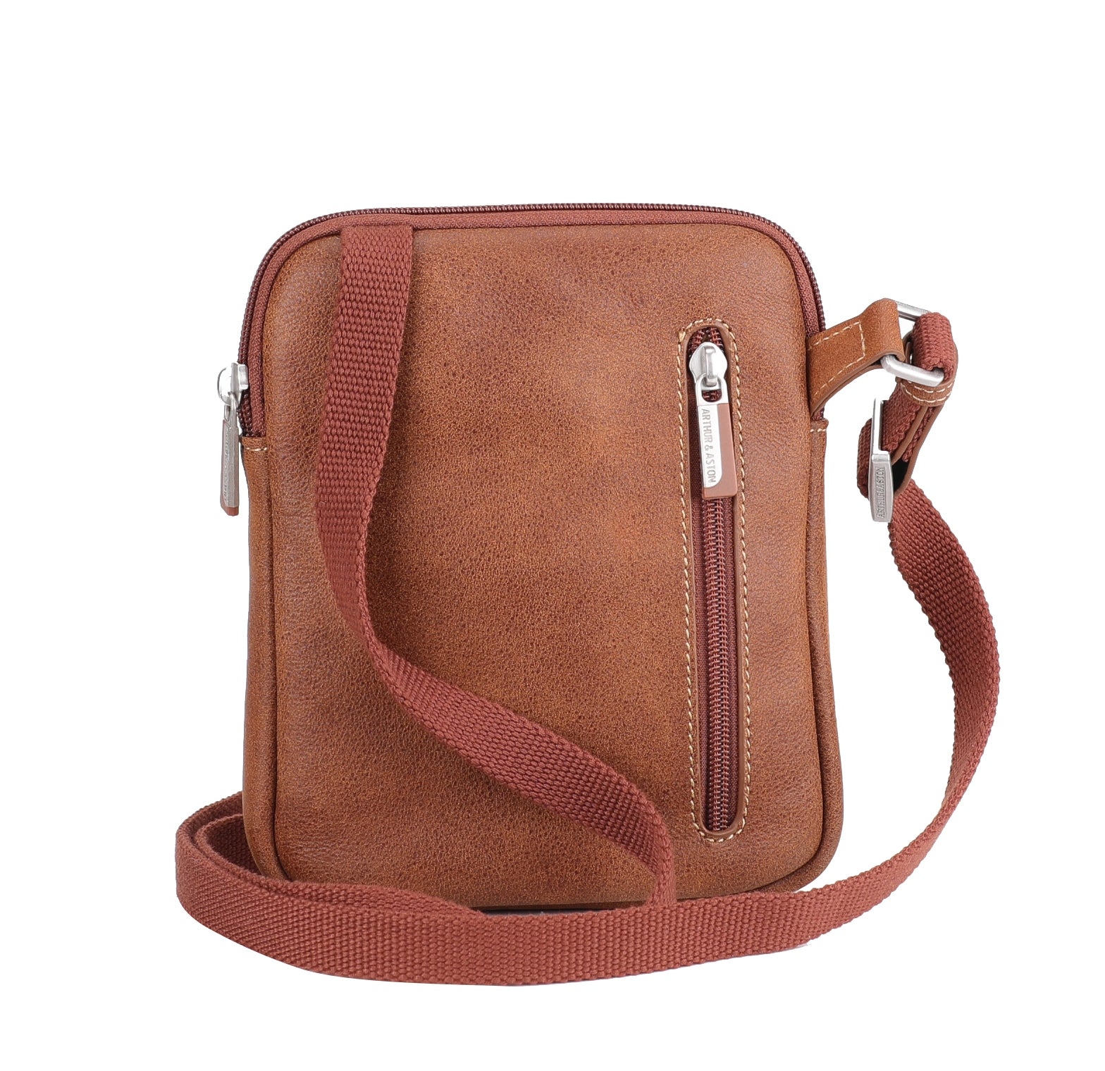 Cristiano destroyed leather crossbody bag