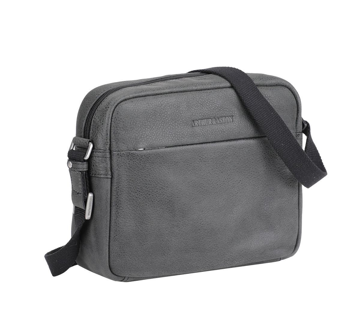 Cristiano destroyed leather messenger bag